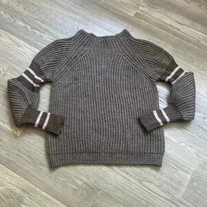 🔥NADA  Del Riccio🔥 | Brown knit puff sleeve long sleeve sweater